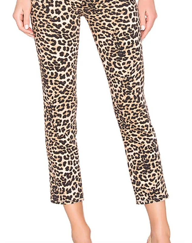 Nico Mid-Rise Skinny Jeans In Leopard